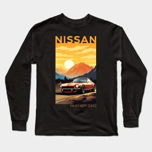 Reviving Legends: The Nissan Fairlady Z432 Homage Design Long Sleeve T-Shirt